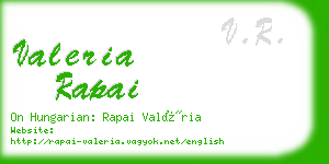 valeria rapai business card